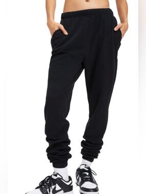 GOOD AMERICAN Zodiac Aquarius Sweatpants Black Joggers NWT Women’s Size 1